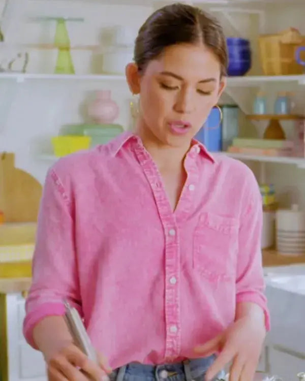 Girl Meets Farm S15 Molly Yeh Pink Denim Shirt