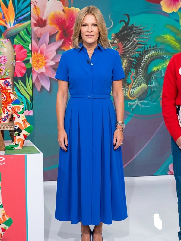 Good Morning America 2026 Tory Johnson Blue Shirt Dress