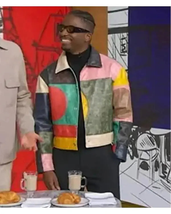 Good Morning America Samuel Arnold Multicolor Leather Jacket