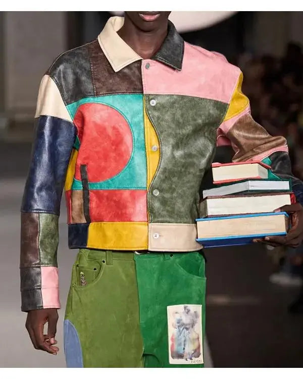 Good Morning America Samuel Arnold Multicolor Leather Jacket