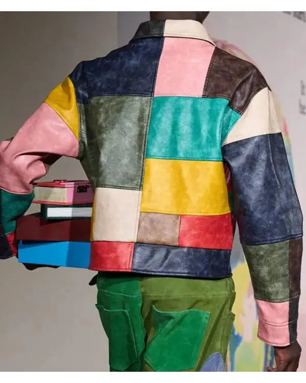 Good Morning America Samuel Arnold Multicolor Leather Jacket