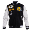 Green Bay Packers Mash Up Wool Varsity Jacket