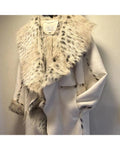 Hacks S05 Jean Smart Animal Print Fur Trim Long Overcoat