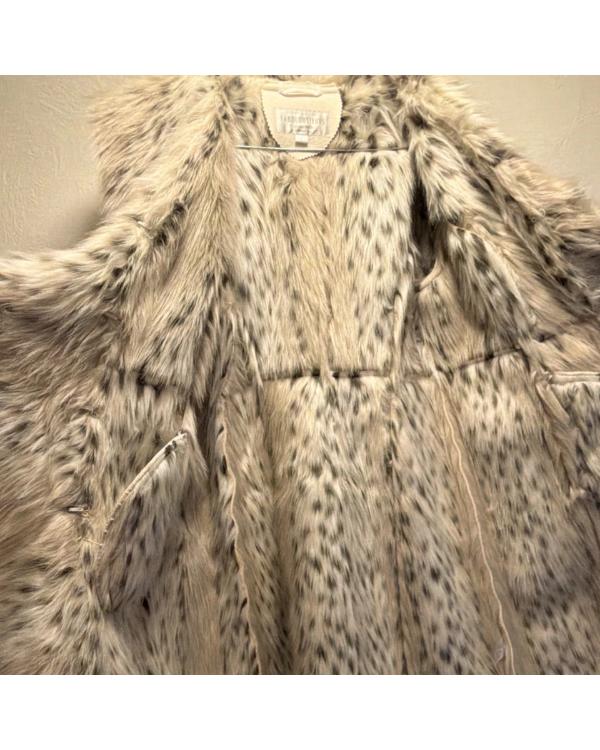 Hacks S05 Jean Smart Animal Print Fur Trim Long Overcoat