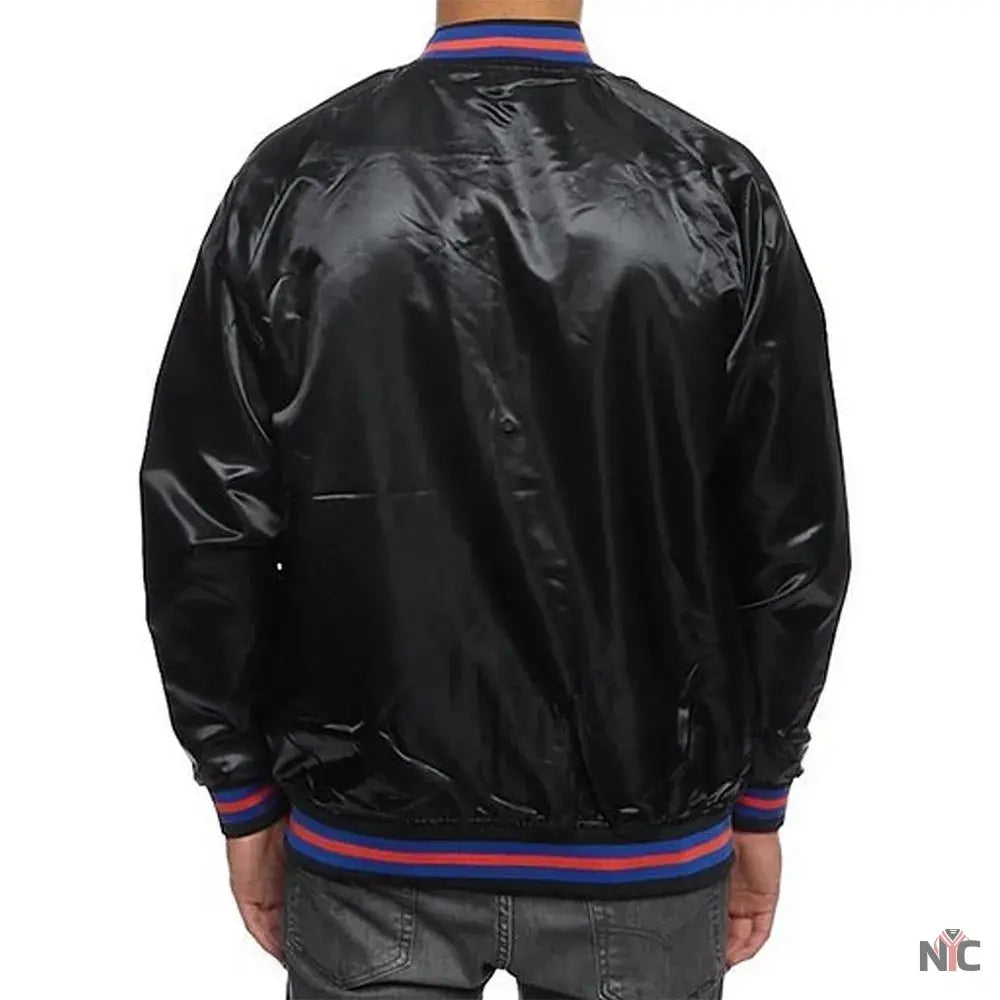 Hardwood Classics NY Knicks Satin Black Jacket