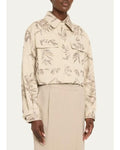 Herbarium Paillette Embroidered Cropped Jacket