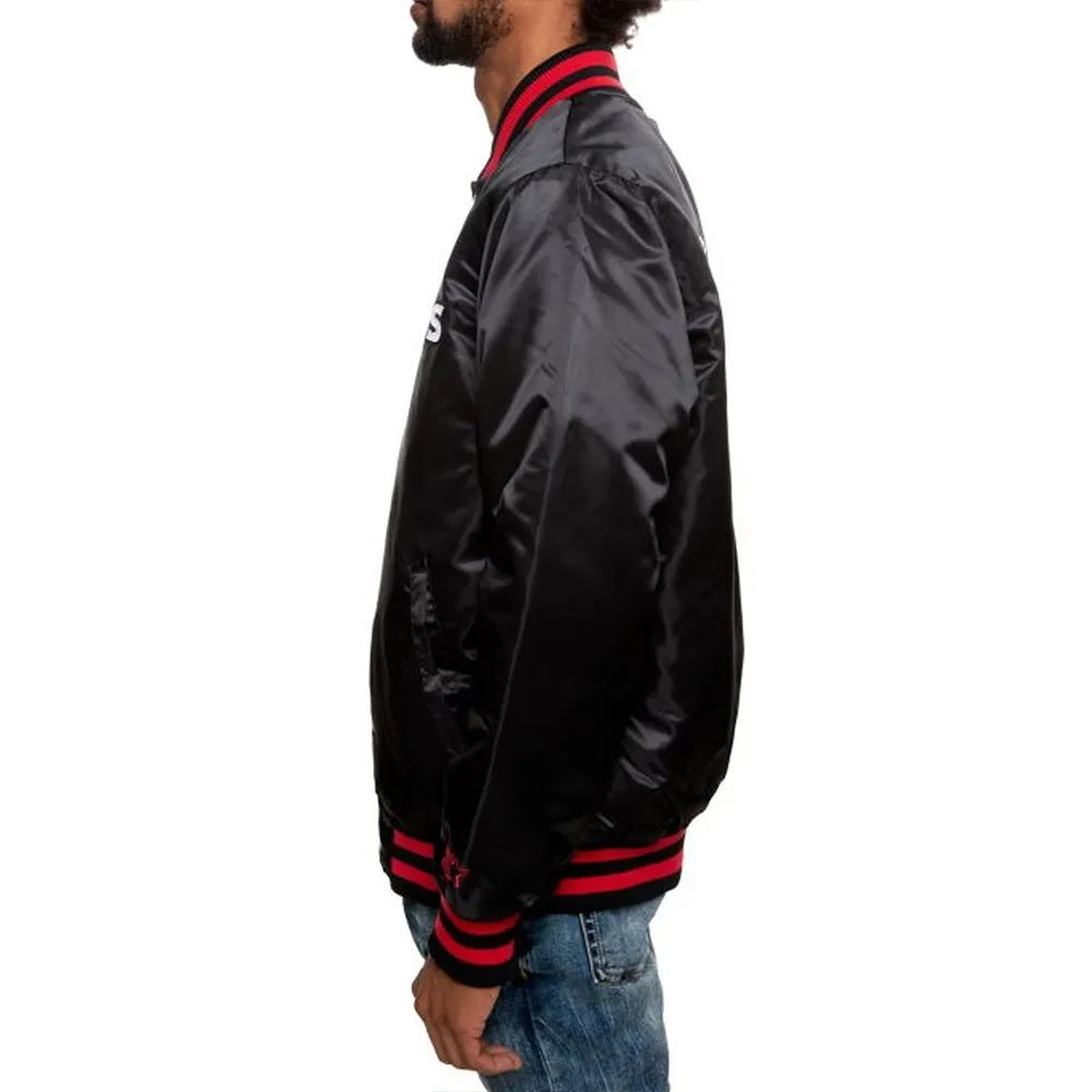 Houston Texans Black Satin Jacket