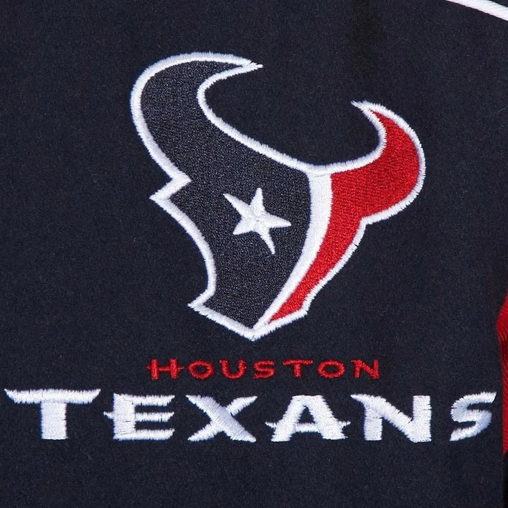 Houston Texans Teddy Embroidered Varsity Wool Jacket