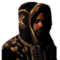 Hurry Up Tomorrow The Weeknd Golden Embroidered Hooded Coat