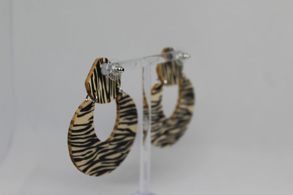 Primakind Women's Zebra Print Dangle Earrings
