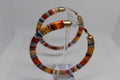 Primakind Women's Multicolored Thread-Wrapped Hoop Earrings