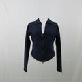 Primakind Women's Denim Zip-Front Fitted Shirt