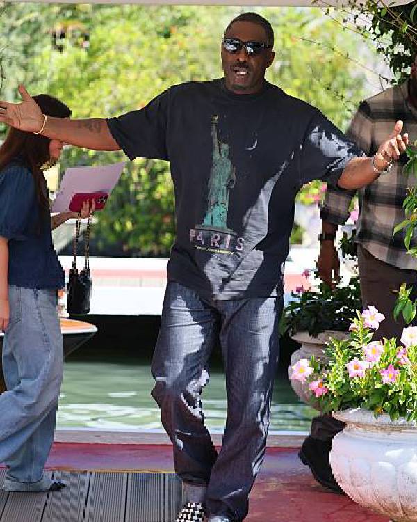 Idris Elba 82nd Venice International Film Festival Black Graphic T-Shirt