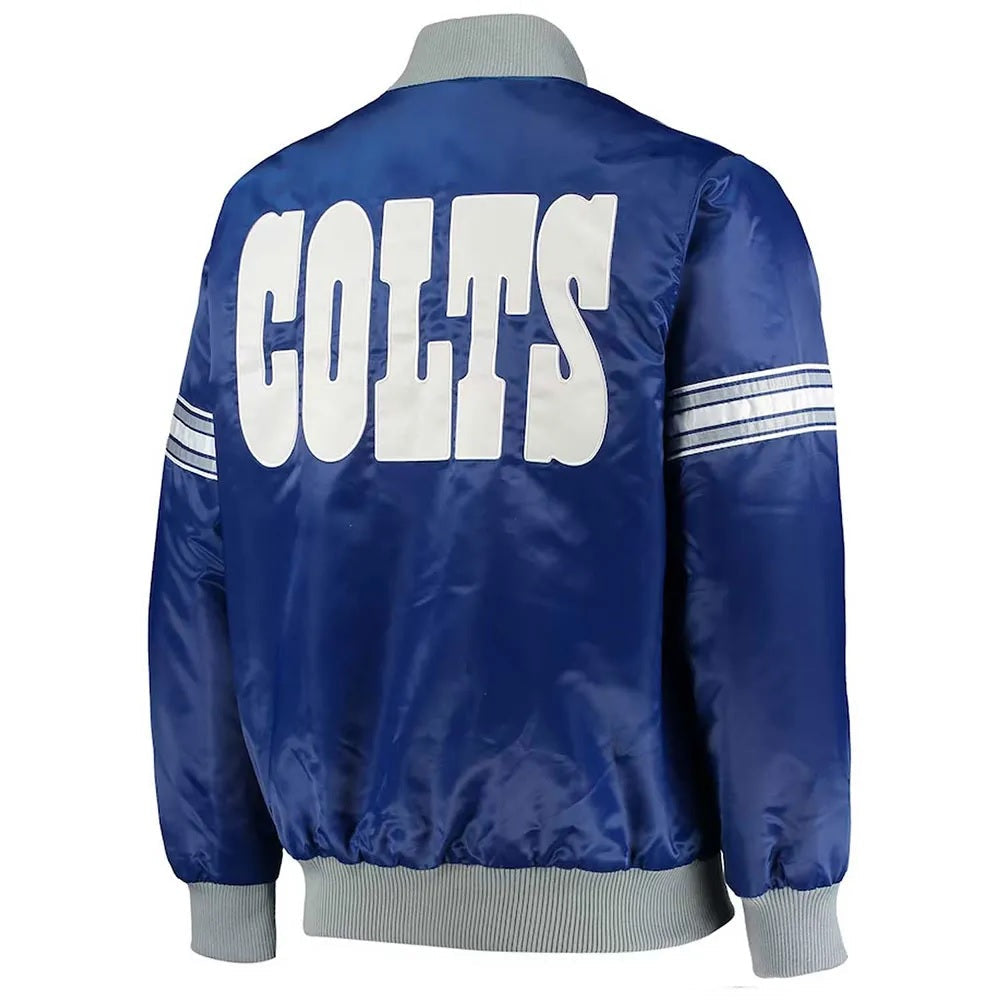 Indianapolis Colts Historic Logo Royal Satin Jacket