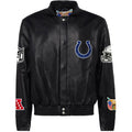 Indianapolis Colts Jeff Hamilton Leather Varsity Jacket