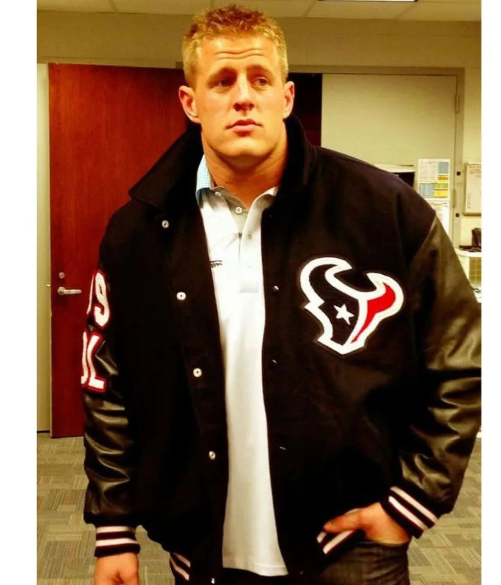 JJ Watt Houston Texas Varsity Black Jacket