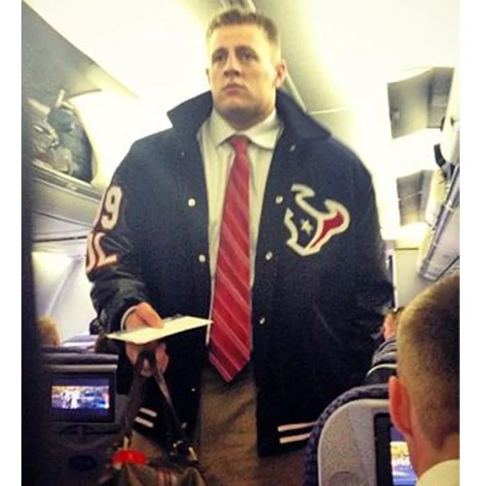 JJ Watt Houston Texas Varsity Black Jacket