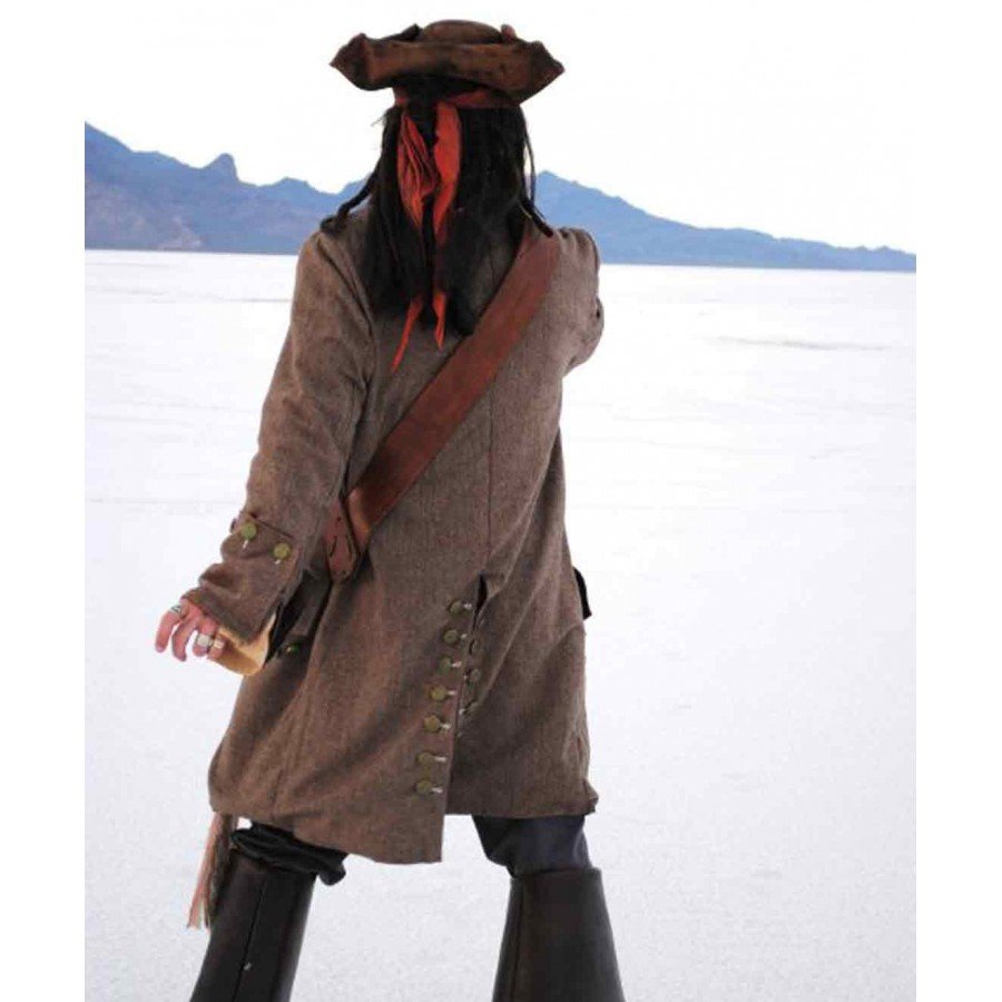 Jack Sparrow Pirates of The Caribbean Wool Coat