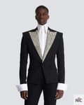 Jacket With Crystal-Embellished Collar