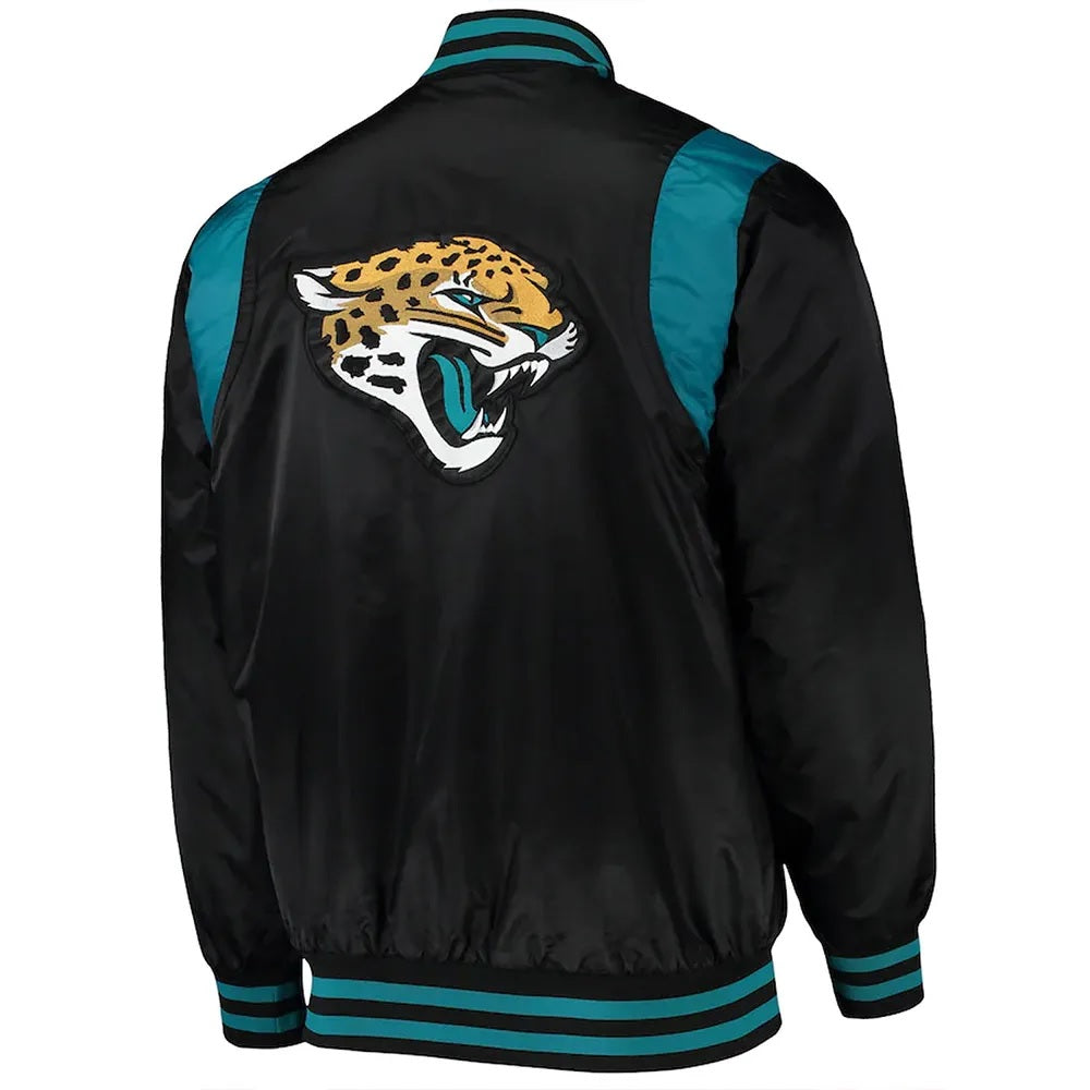 Jacksonville Jaguars Teal and Satin Jacket