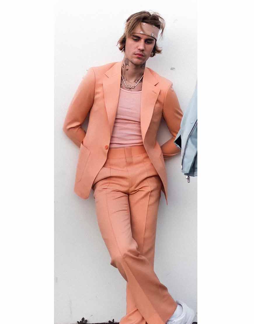 Justin Bieber Peaches Suit