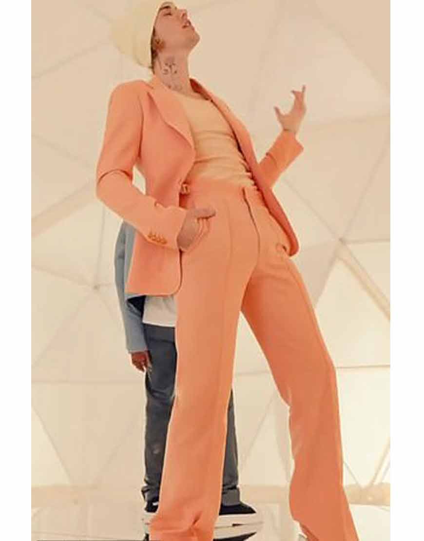 Justin Bieber Peaches Suit