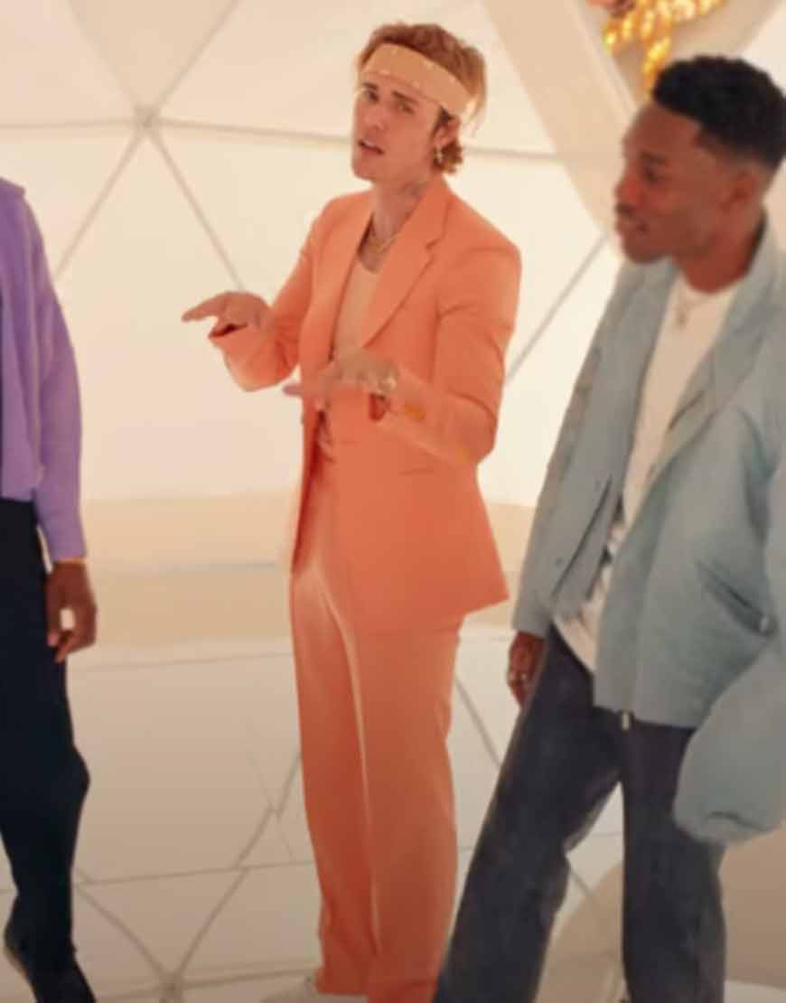 Justin Bieber Peaches Suit