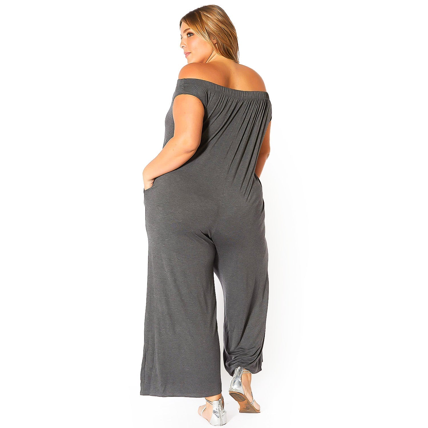 Primakind Plus Size Off-Shoulder Wide Leg Jumpsuit Bellatrix