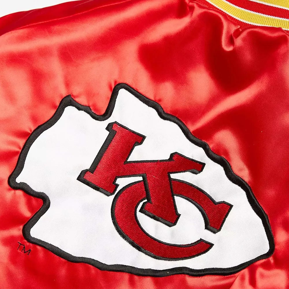 Kansas City Chiefs Varsity Red Satin Jacket