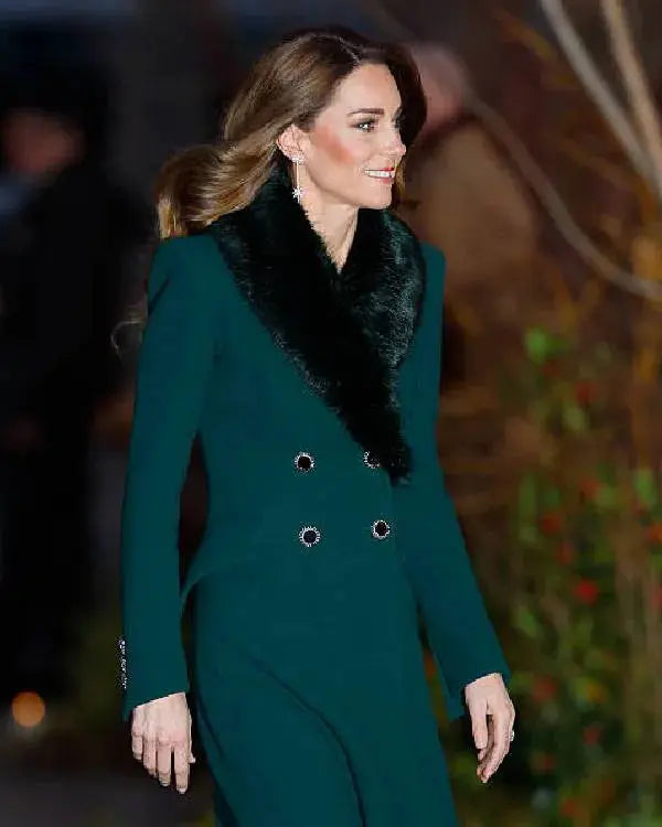 Kate Middleton Christmas Carol Service Ceremony Blue Coat