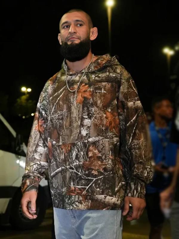 Khamzat Chimaev UFC 319 Camo Hoodie