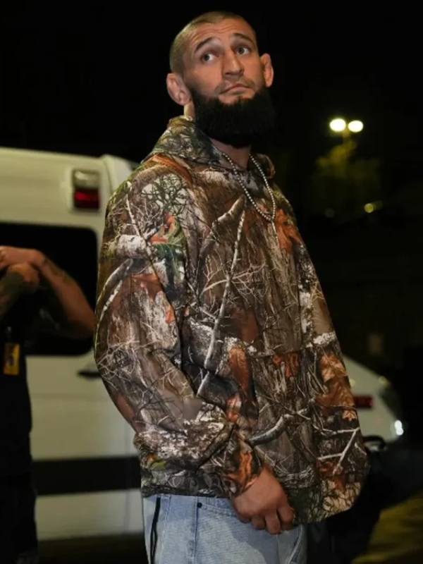 Khamzat Chimaev UFC 319 Camo Hoodie