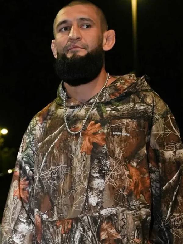 Khamzat Chimaev UFC 319 Camo Hoodie