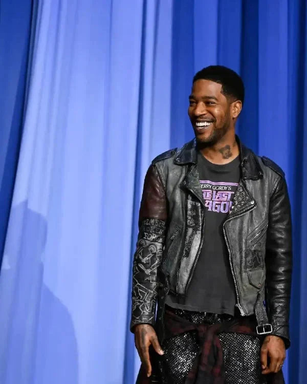 The Tonight Show S12 Kid Cudi Black Leather Jacket