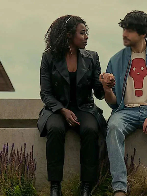 Kirby Howell-Baptiste The Sandman S02 Leather Coat