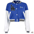 LA Cropped Becky G Letterman Varsity Jacket