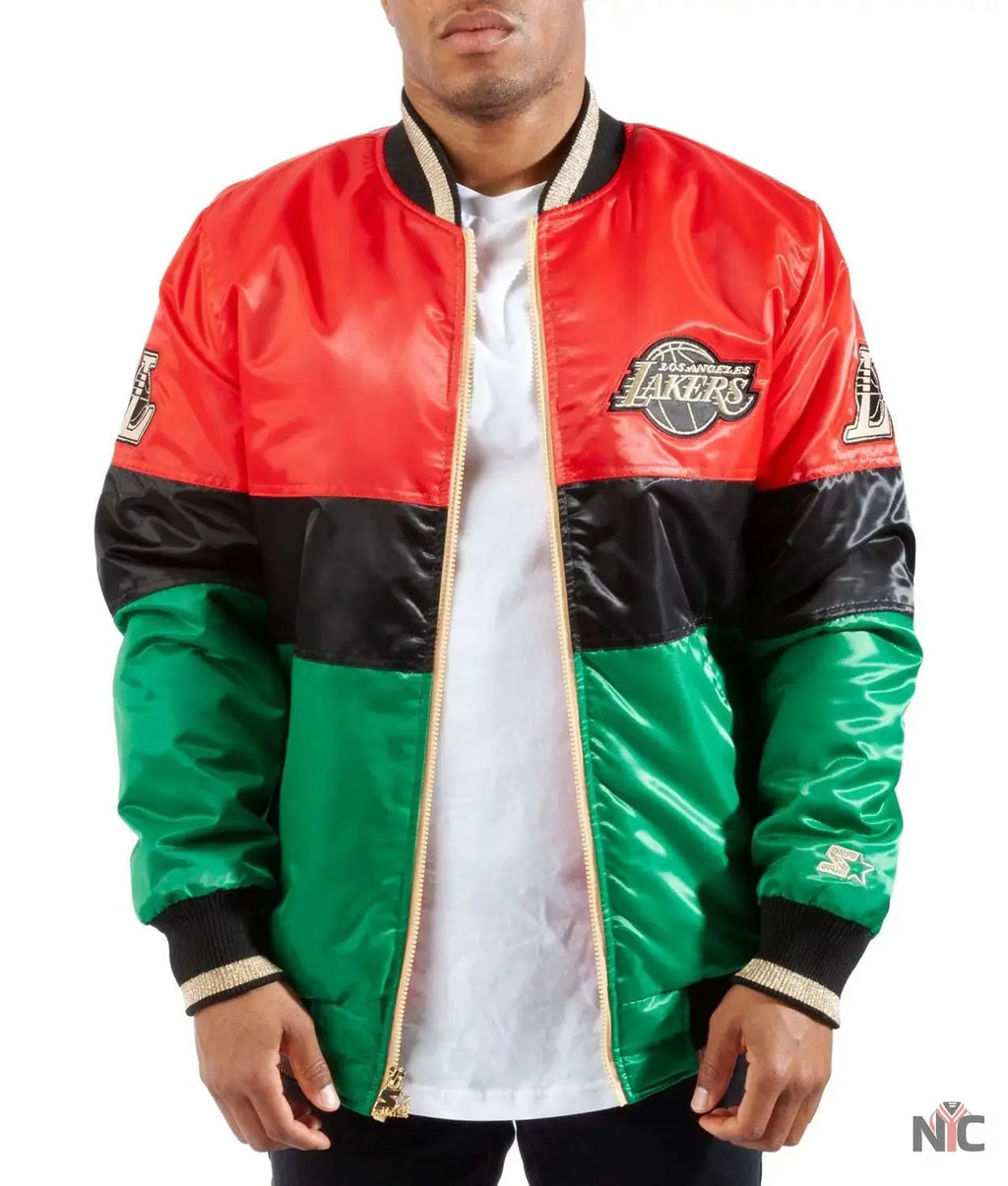 LA Lakers 75th Anniversary Satin Color Block Jacket