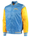 LA Chargers Light Blue and Yellow Satin Jacket