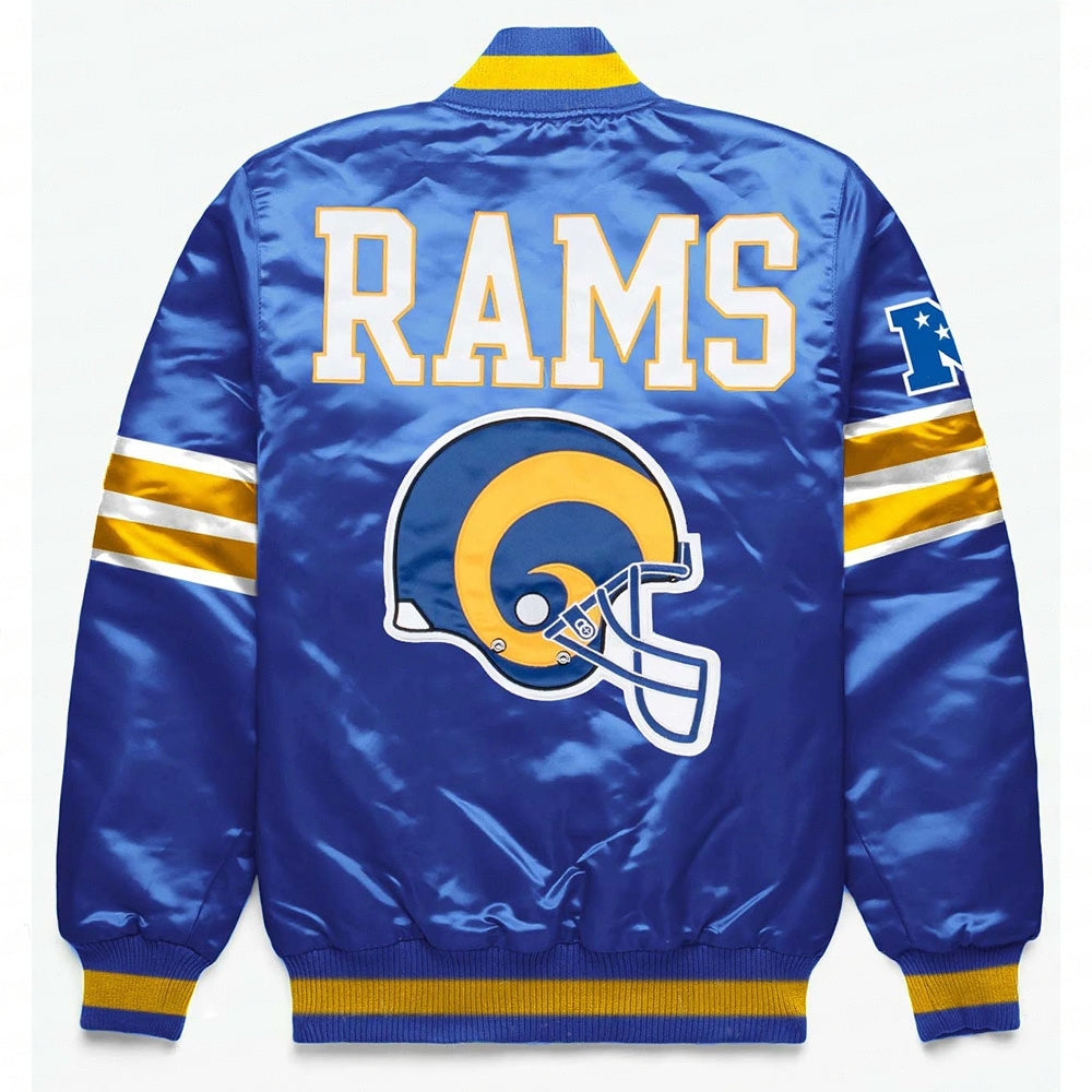 LA Rams Exclusive Blue Satin Jacket
