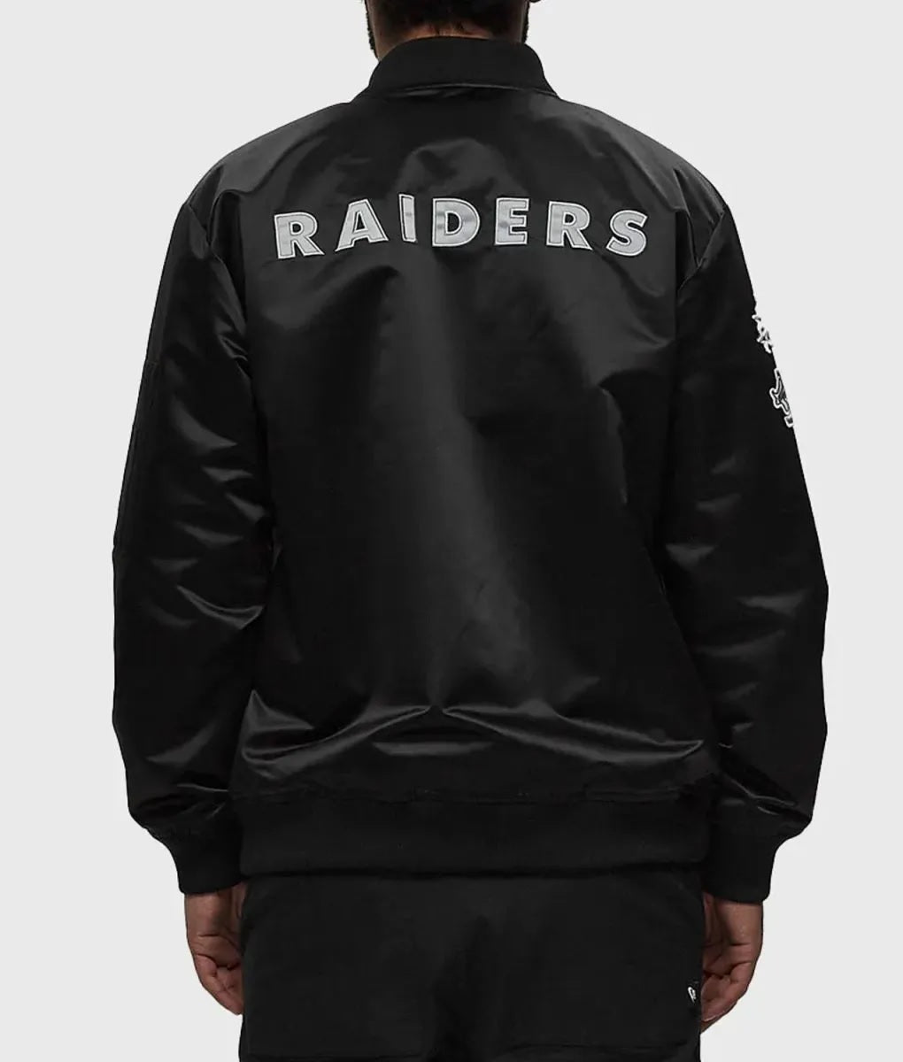 Las Vegas Raiders Bomber Lightweight Satin Jacket