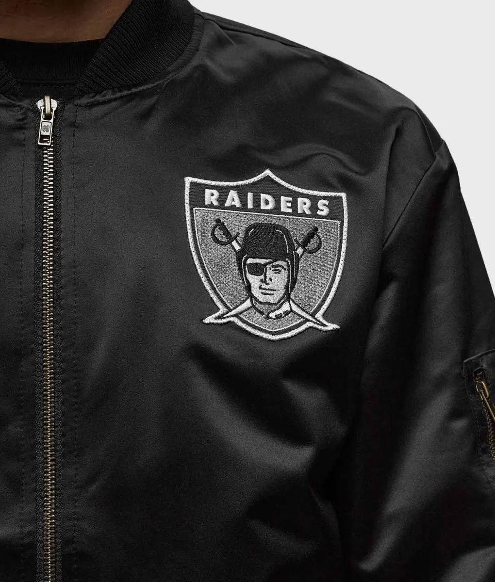 Las Vegas Raiders Bomber Lightweight Satin Jacket