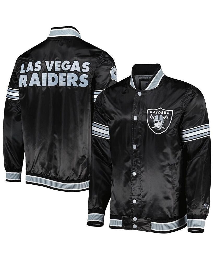Las Vegas Raiders Midfield Black Satin Jacket