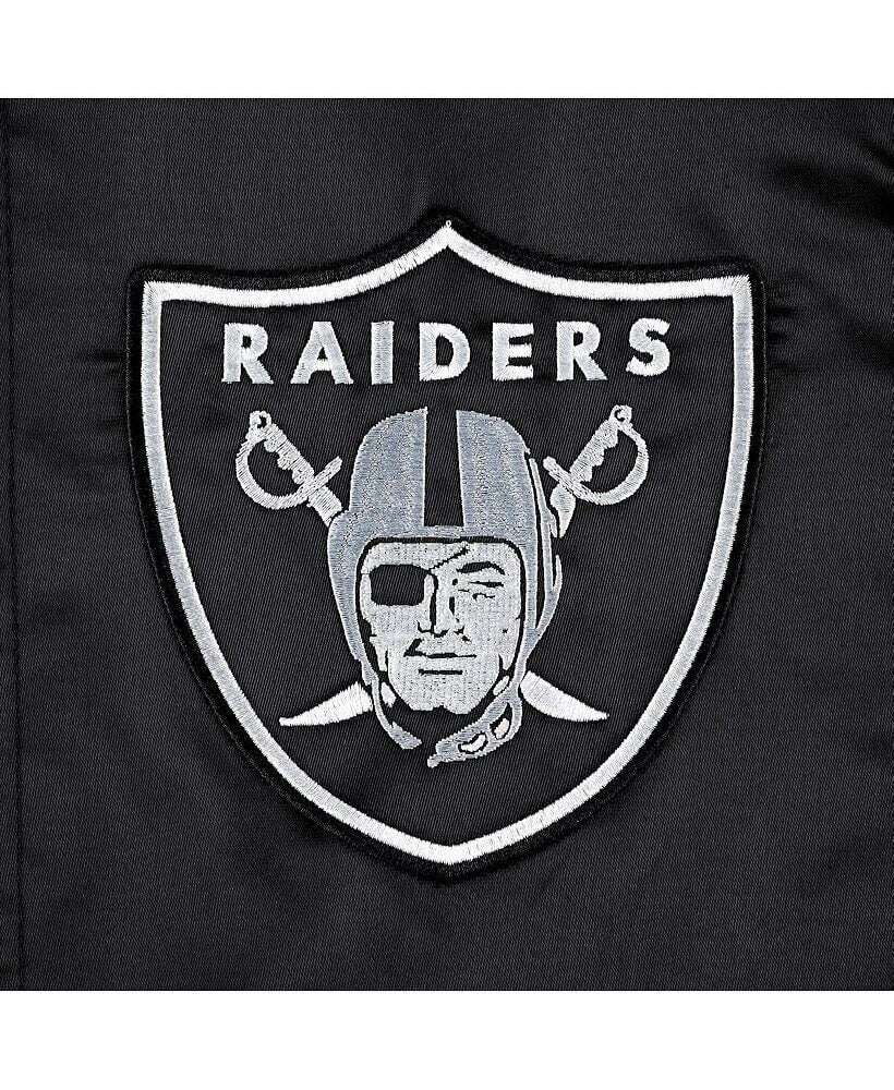 Las Vegas Raiders Midfield Black Satin Jacket