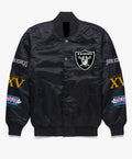 Las Vegas Raiders NFL Champions Black Satin Jacket