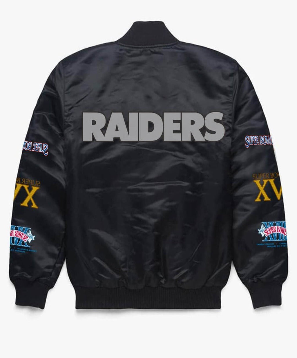 Las Vegas Raiders NFL Champions Black Satin Jacket