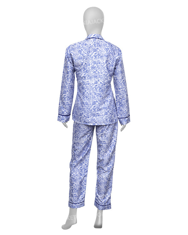 Leanne S01 Leanne Morgan Blue Printed Pajamas