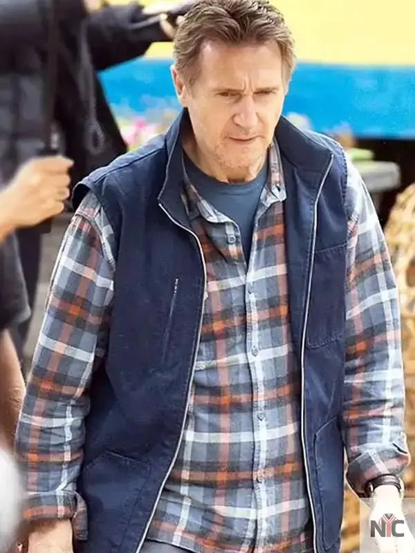 Liam Neeson Ice Road Vengeance 2025 Blue Vest