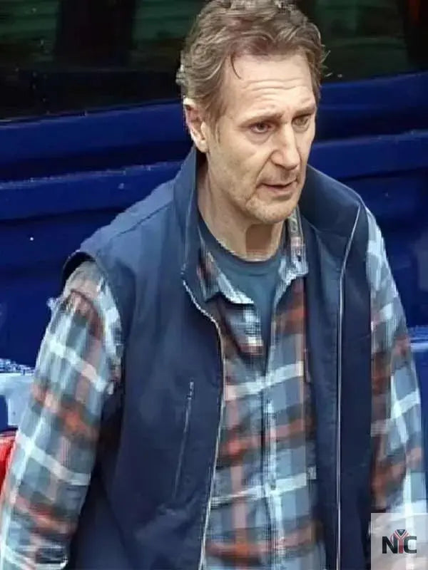 Liam Neeson Ice Road Vengeance 2025 Blue Vest