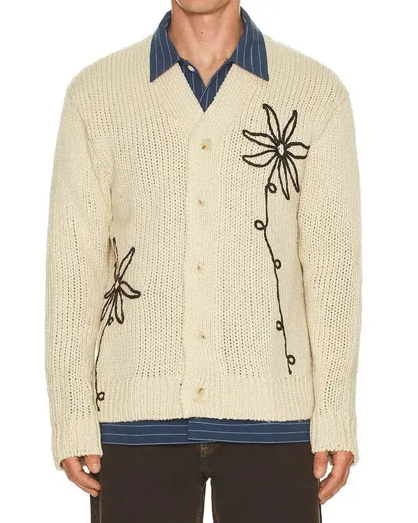 Live with Kelly and Mark Taran Killam Beige Floral Cardigan