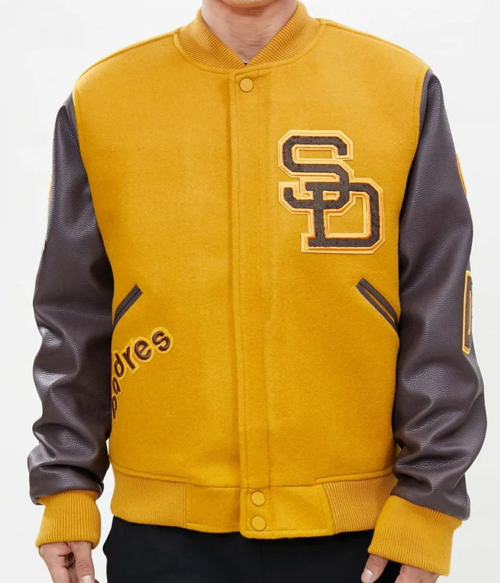 Logo San Diego Padres Full-Zip Varsity Jacket